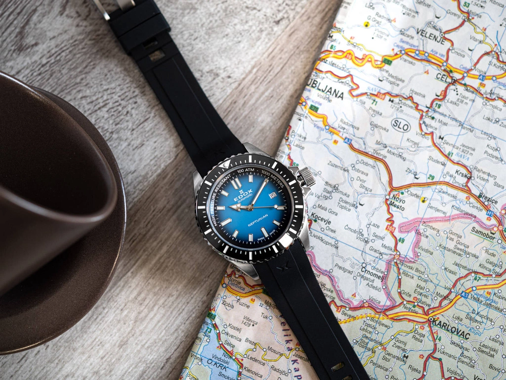 Zegarek męski EDOX 80120 3NCA BUIDN Sky Diver Neptunian