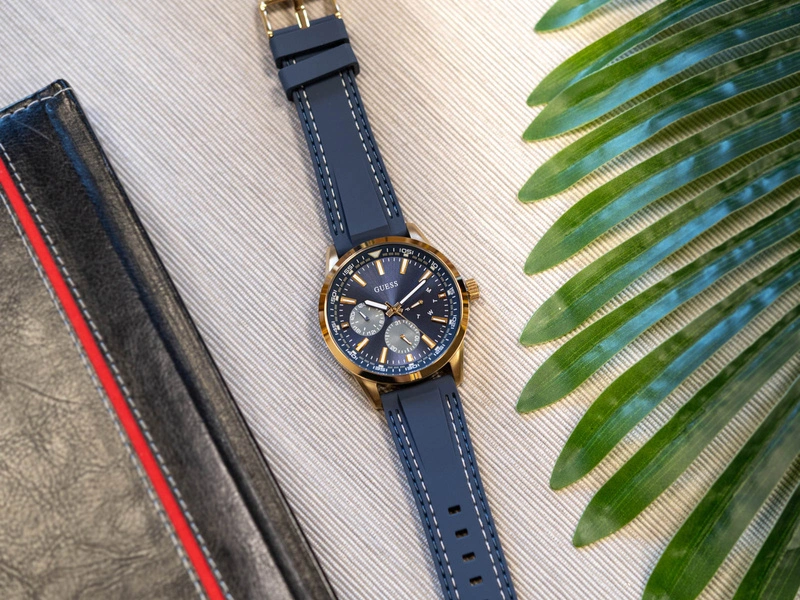 Zegarek męski GUESS GW0964G2 Blue Gold Tone