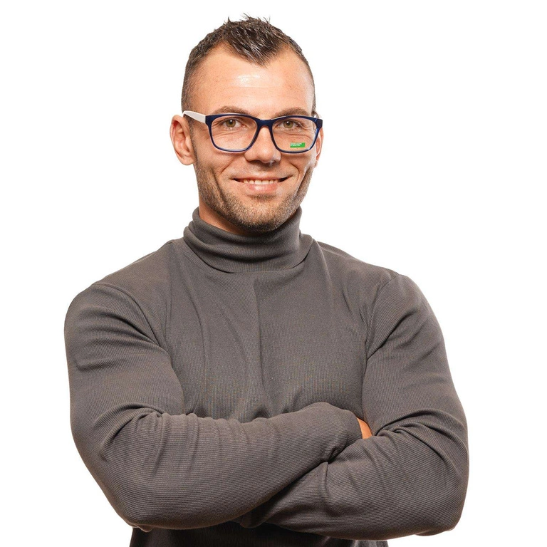 Okulary oprawki Męskie Benetton BEO1034 622 55 Niebieskie