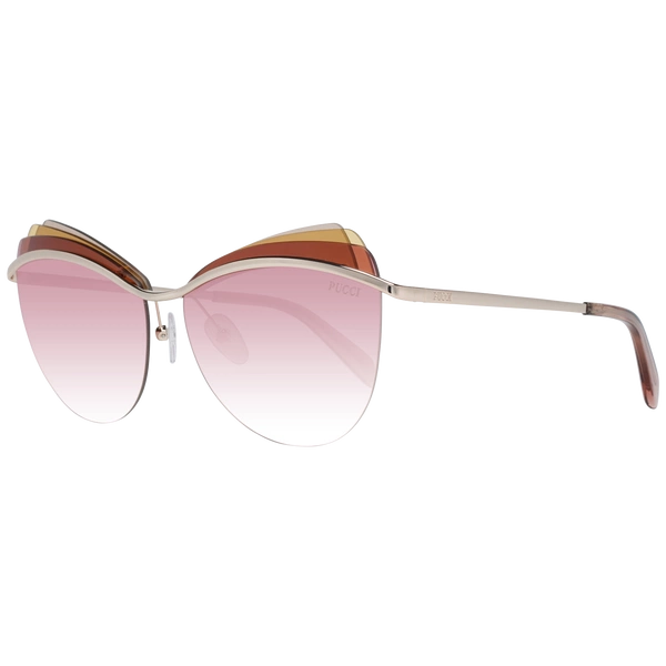 Okulary przeciwsłoneczne damskie Emilio Pucci EP0112 28T 59 Złote