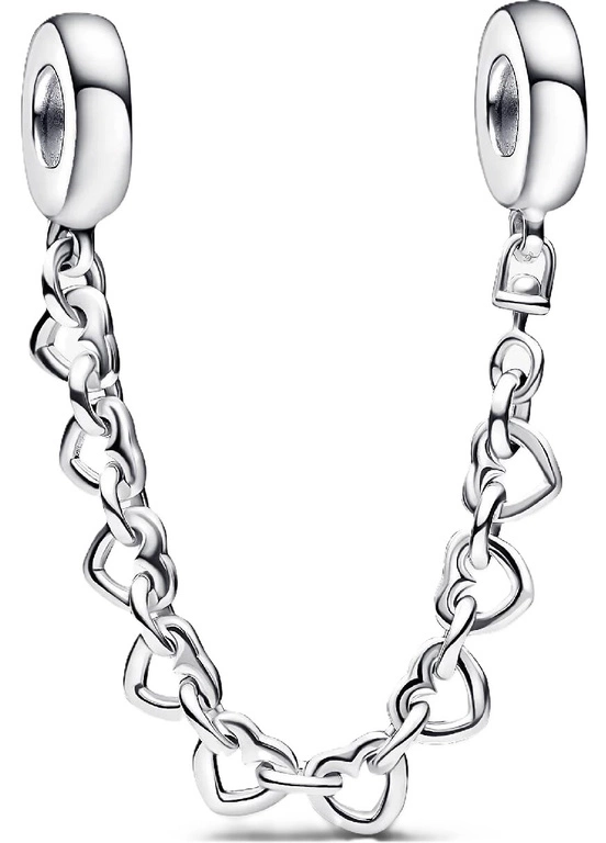 Łańcuszek zabezpieczający Pandora z połączonymi sercami 792274C00-05
