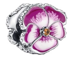 Charms Pandora 790777C01 różowy bratek