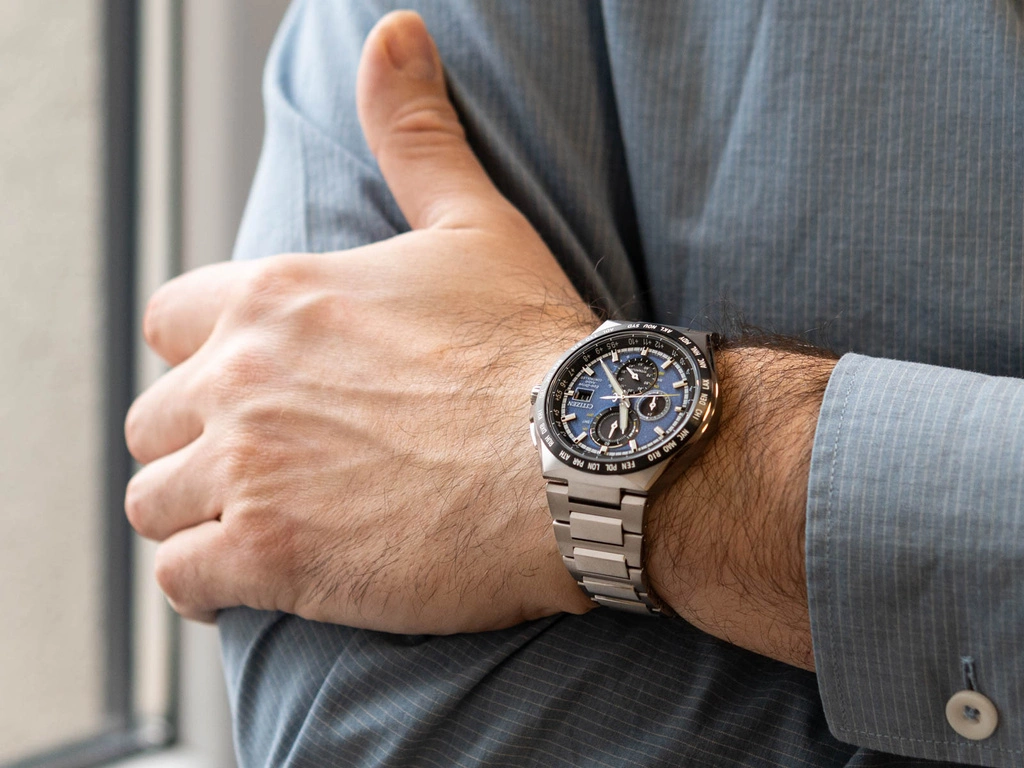 Zegarek męski Citizen AT8238-84L Radio Controlled Super Titanium Chronograph