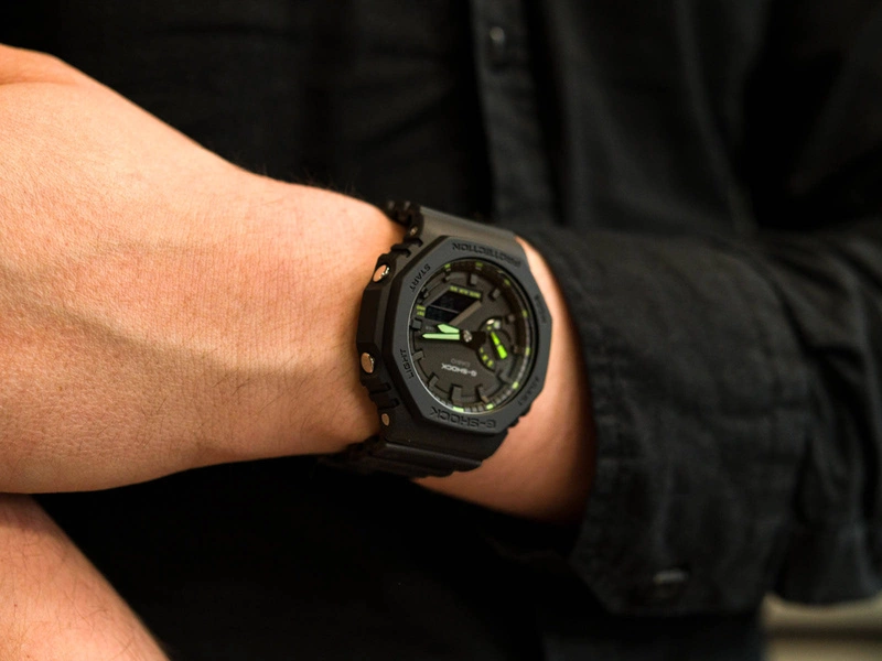 Zegarek męski CASIO G-SHOCK GA-2100-1A3ER Neon Accent Series