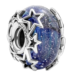 Charms Pandora 790015C00 Murano Błękitna galaktyka i gwiazda