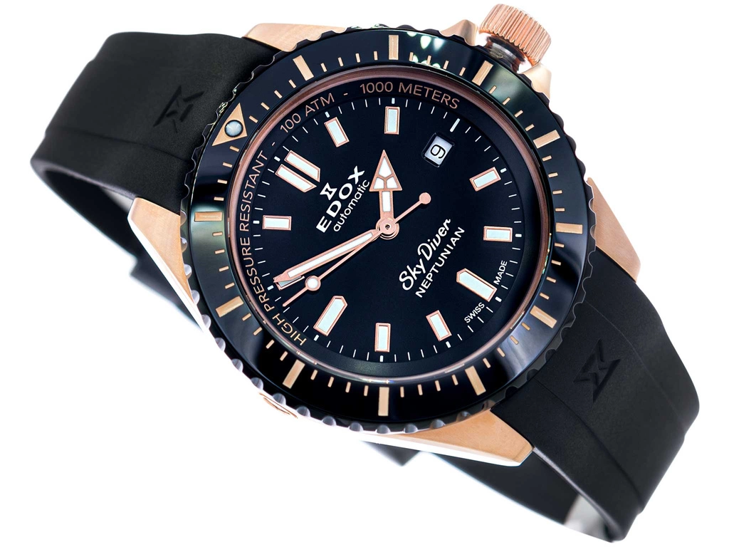 ロッキー Zegarek Edox SKY DIVER 80120 37RNNCA NIR - CrazyTime.pl