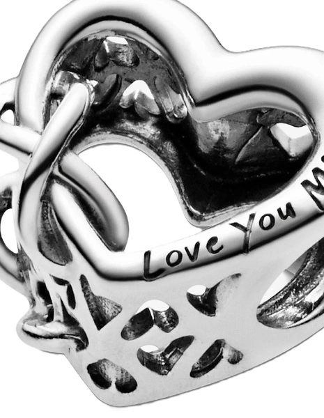 Charms Pandora Serce „Kocham Cię Mamo” z symbolem nieskończoności 798825C00