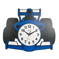 Zegar JVD HJ116.1 Niebieski samochód Dziecięcy Cichy mechanizm