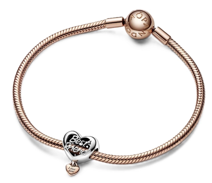 Charms Pandora 782243C00 Serce „Kocham Cię Przyjaciółko” z symbolem nieskończoności