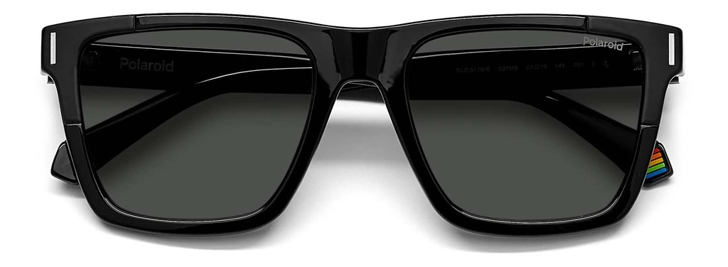Okulary przeciwsłoneczne męskie Polaroid PLD 6176/S 80754M9 Czarne
