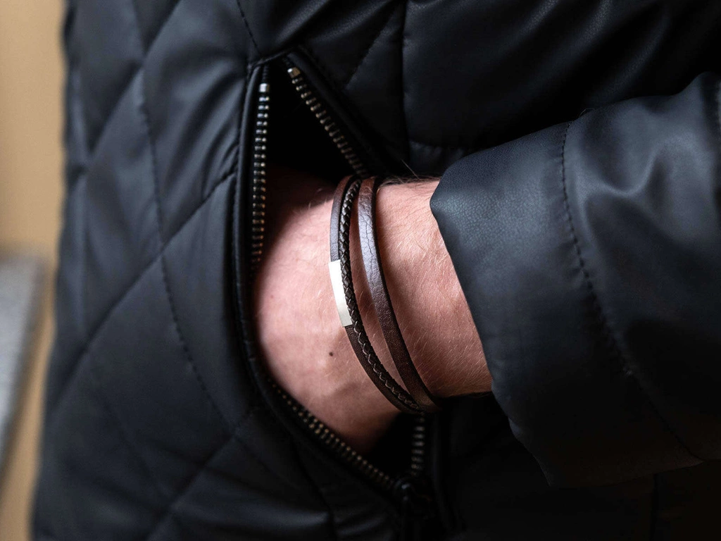 Bransoleta męska Fossil JF03323040