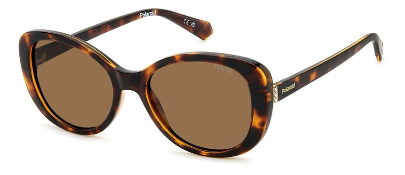 Okulary przeciwsłoneczne damskie Polaroid PLD 4154/S/X 08655SP Brązowe