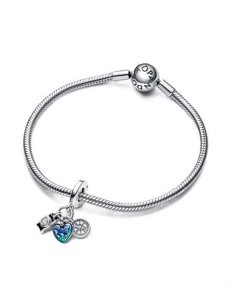 Charms Pandora Zawieszka Aparat, Serce i Kompas 792703C01