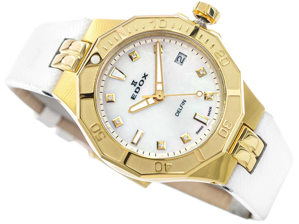 Zegarek damski EDOX 53020 37JC NADD Delfin The Original Diver Date Lady