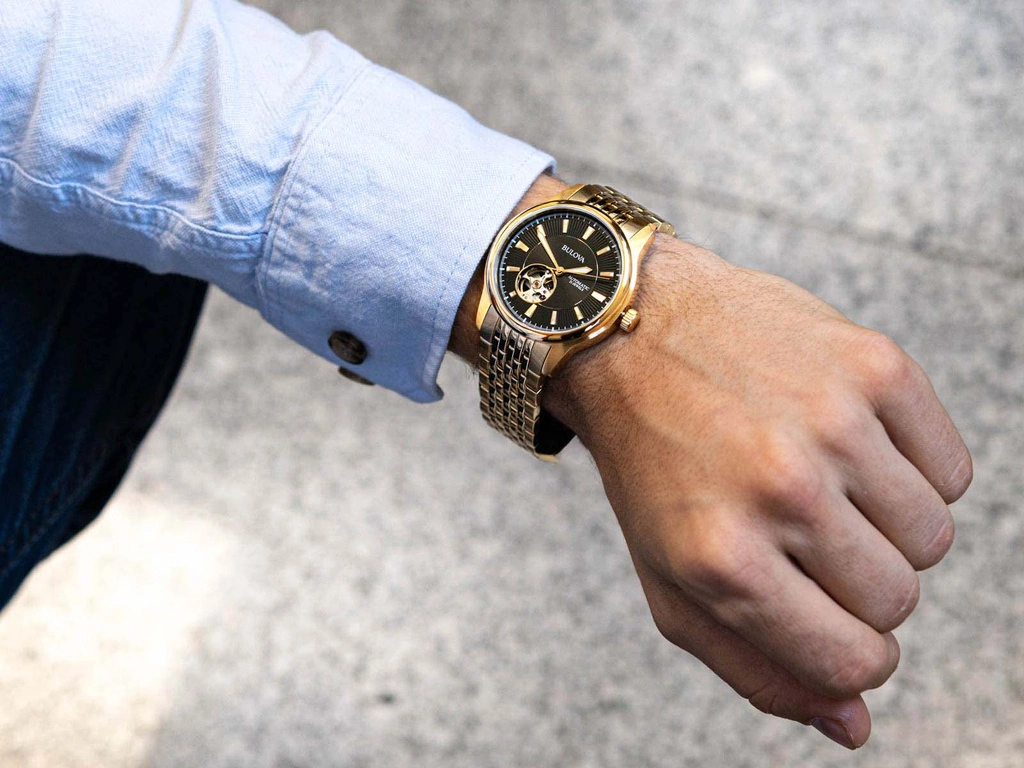 Zegarek męski BULOVA 97A168 Open Heart Automatic