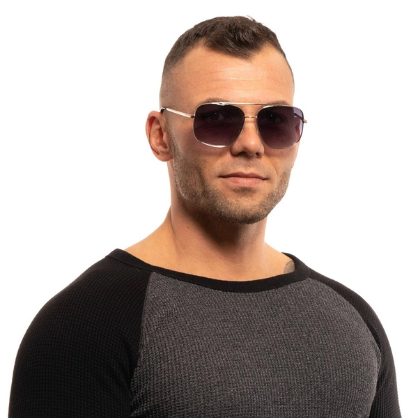 Okulary przeciwsłoneczne męskie Guess GF0207 10B 60 Srebrne