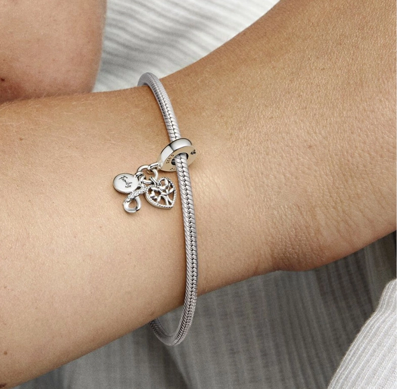 Charms Pandora 792201C01 Zawieszka Potrójna Rodzina na zawsze