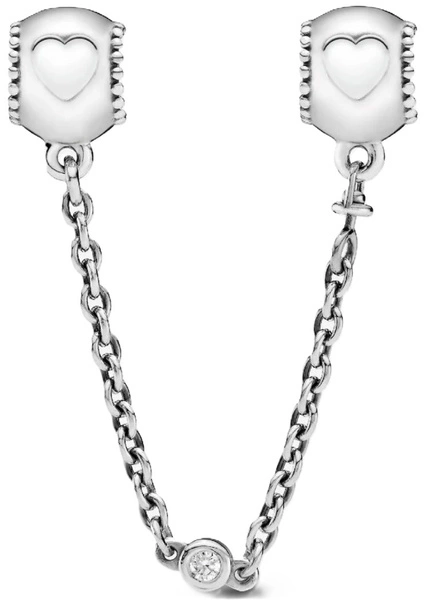 Łańcuszek zabezpieczający Pandora z motywem wypukłych serc 796457CZ-05