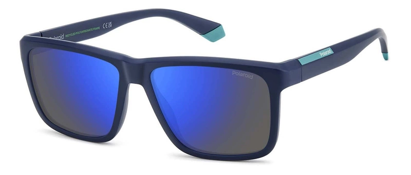 Okulary przeciwsłoneczne męskie Polaroid PLD 2164/S FLL585X Niebieskie