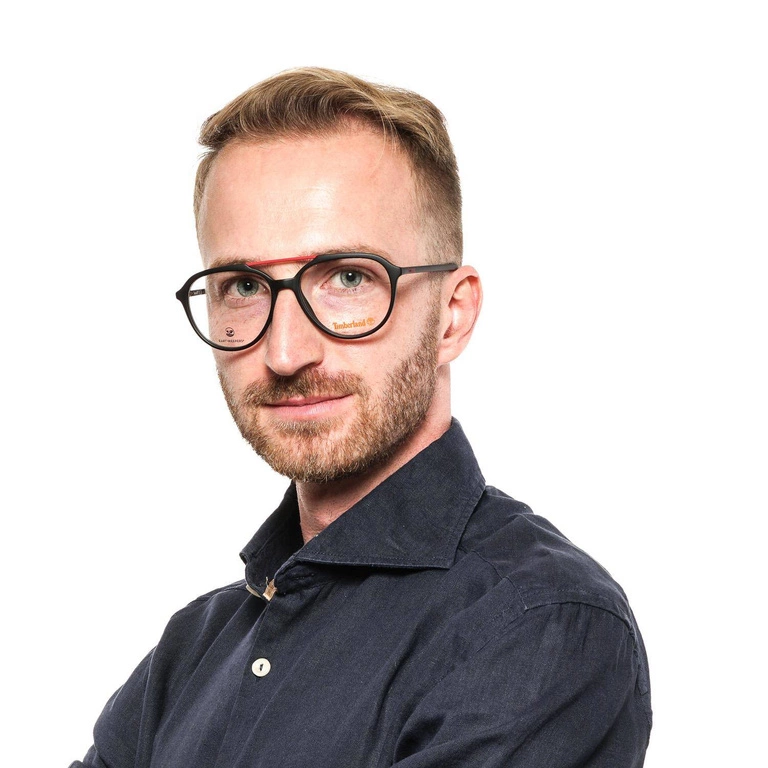 Okulary oprawki męskie Timberland TB1618 002 54 Czarne