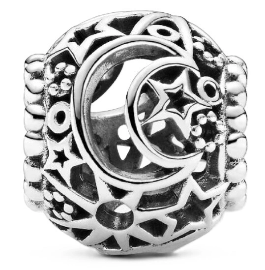 Charms Pandora 799183C00 Ażurowy ze słońcem, gwiazdami i księżycem