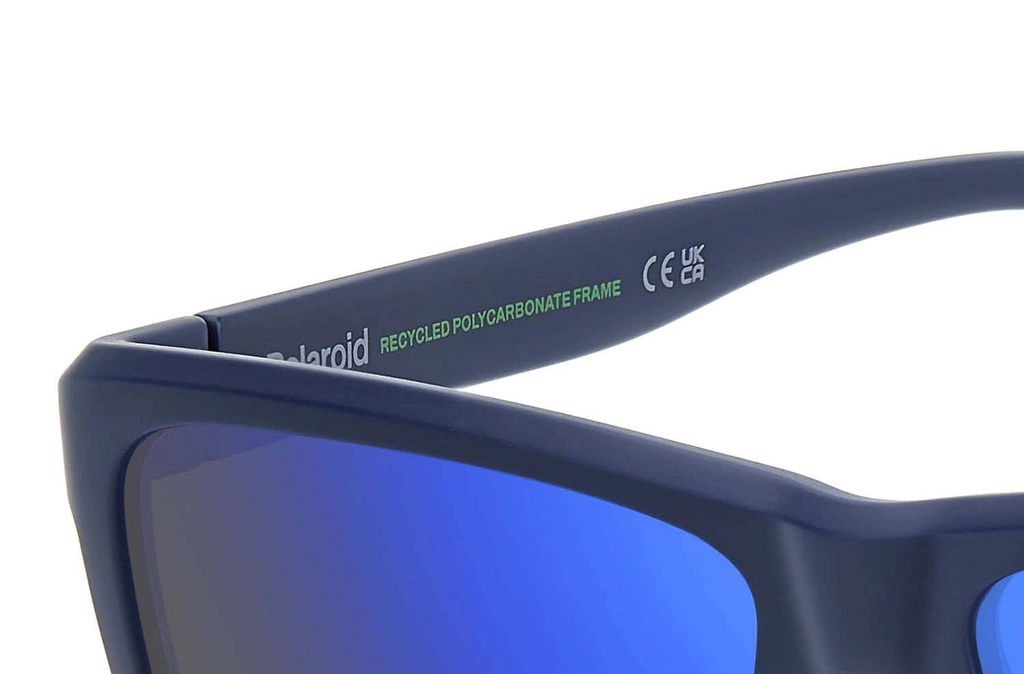 Okulary przeciwsłoneczne męskie Polaroid PLD 2164/S FLL585X Niebieskie