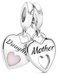 Charms Pandora Zawieszka łamana z dwoma sercami 799187C01