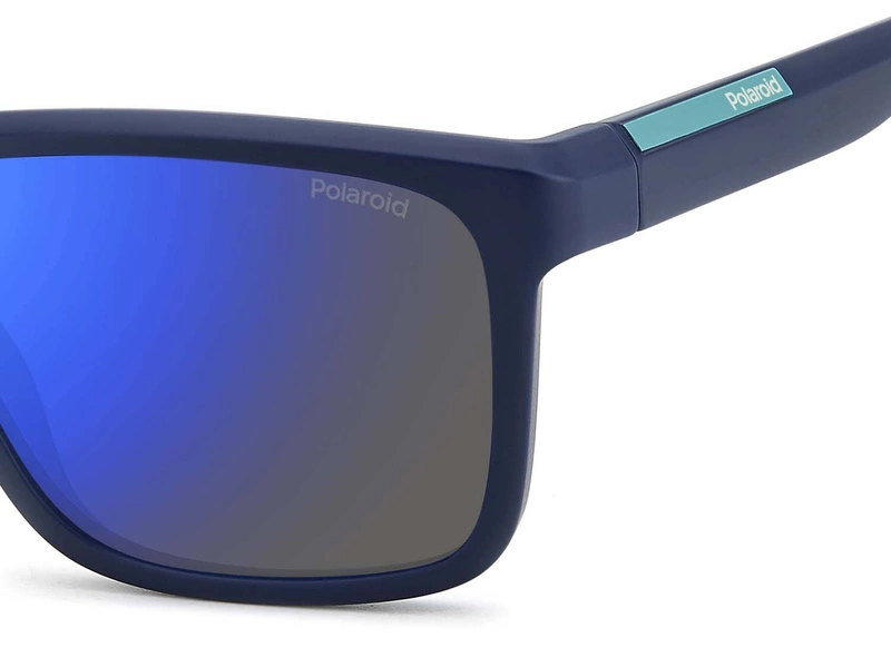 Okulary przeciwsłoneczne męskie Polaroid PLD 2164/S FLL585X Niebieskie