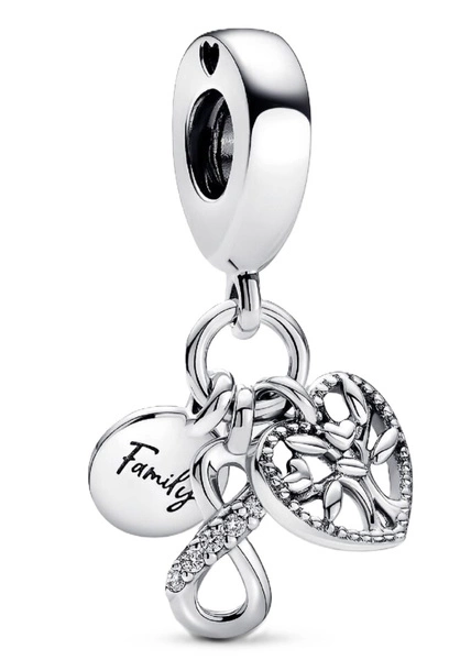 Charms Pandora 792201C01 Zawieszka Potrójna Rodzina na zawsze