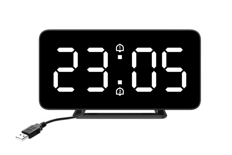 Budzik JVD SB3216.2 TERMOMETR ZASILACZ PODŚWIETLENIE