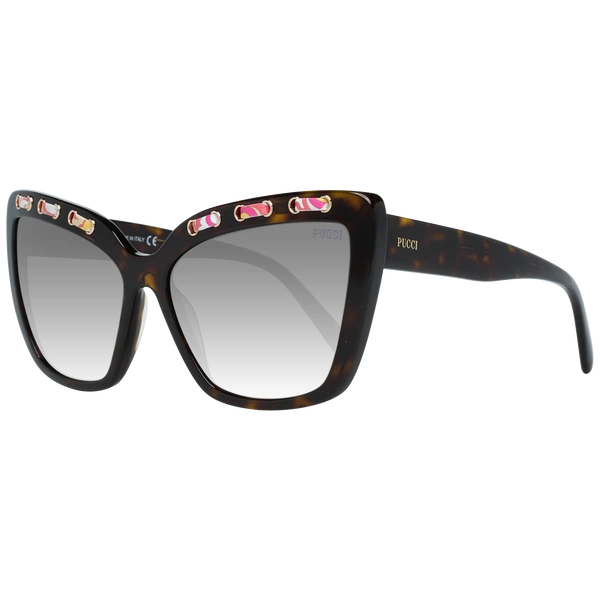 Okulary przeciwsłoneczne damskie Emilio Pucci EP0101 52B 59 Brązowe