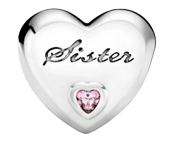 Charms Pandora Serce dla siostry 791946PCZ