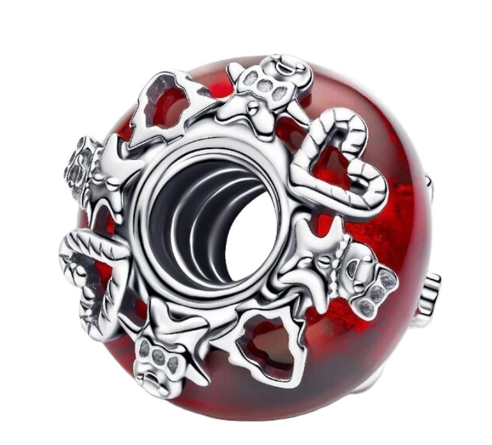 Charms Pandora 793597C00 ze szkła Murano Świąteczna magia