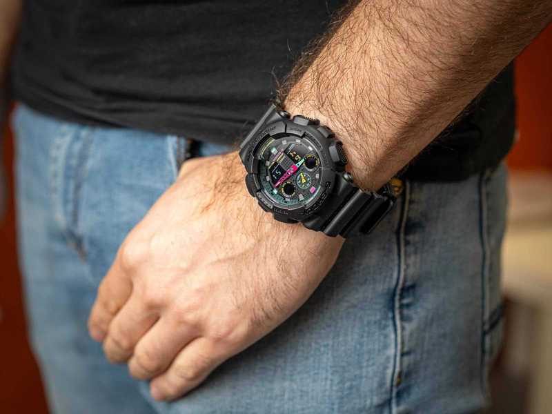 Zegarek męski CASIO G-SHOCK GA-100MF-1AER Multi Fluorescent