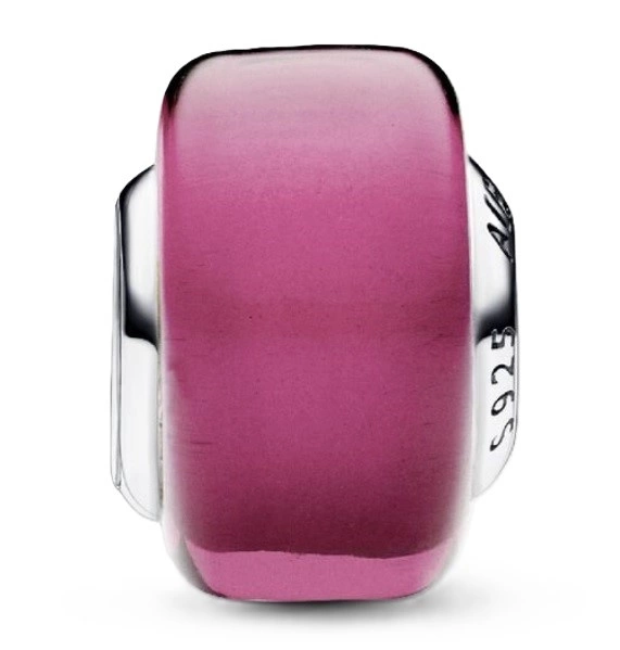Charms Pandora 793107C00 mały z różowego szkła Murano