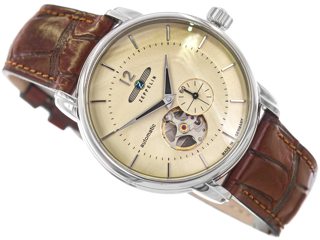 Zegarek męski ZEPPELIN 8166-1 LZ120 Bodensee Open Heart Automatic