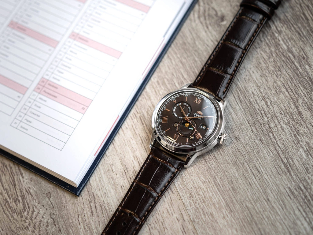 Zegarek męski ORIENT RA-AK0804Y30B Bambino Sun & Moon Automatic