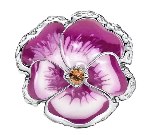 Charms Pandora 790777C01 różowy bratek