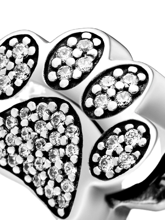 Charms Pandora 791714CZ Lśniący odcisk łapy