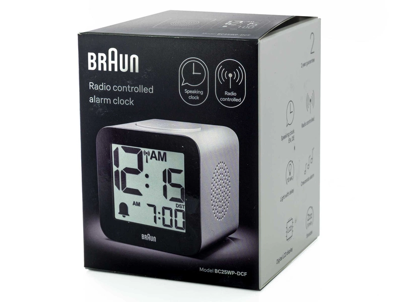 Budzik Braun BC25BP-DCF Radio Controlled Mówiący Drzemka