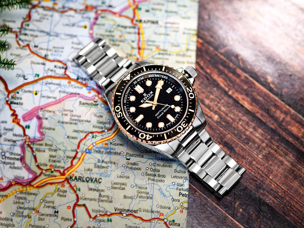 Zegarek męski EDOX 80801 3NRM NIR Neptunian Grande Reserve