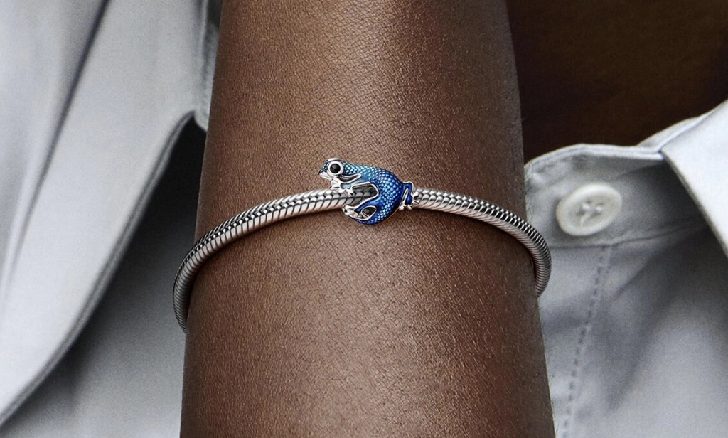 Charms Pandora Niebieski metaliczny Gekon 792701C01