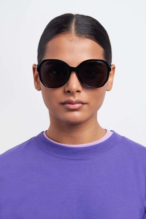 Okulary przeciwsłoneczne damskie Polaroid PLD 6177/G/S 80757M9 Czarne