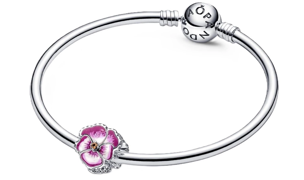 Charms Pandora 790777C01 różowy bratek
