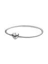Bransoletka damska Pandora 596268-17 bangle z zapięciem w kształcie serca i logo