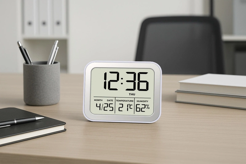 Zegar JVD  SB774.2 TERMOMETR HIGROMETR DATA MAGNES