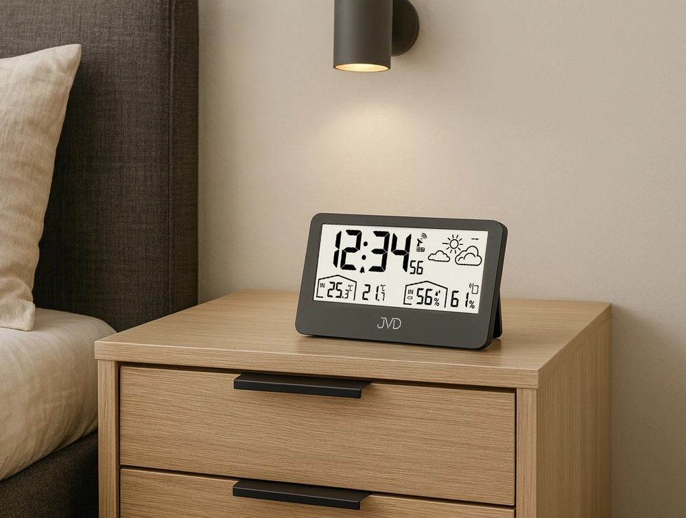 Stacja pogody JVD RB3407.1 Radio Controlled Higrometr Czujnik Zewnętrzny