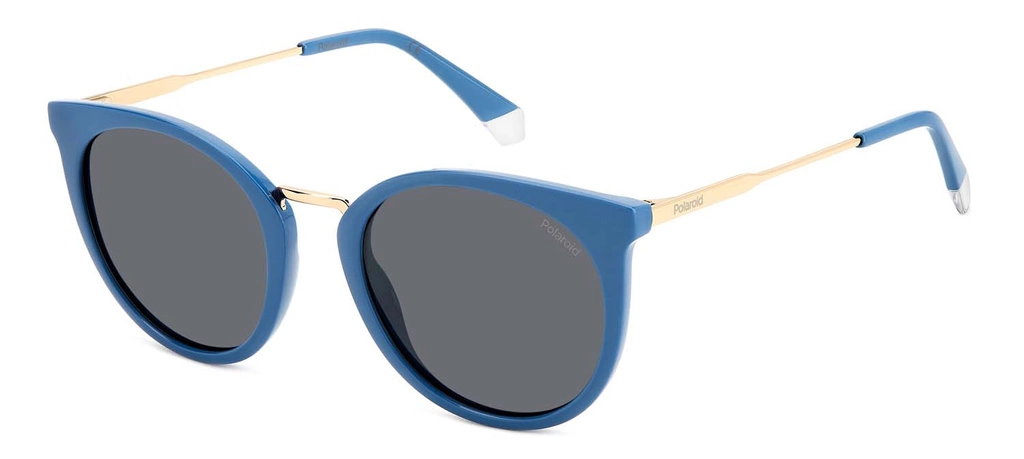 Okulary przeciwsłoneczne damskie Polaroid PLD 4146/S/X MVU53M9 Niebieskie