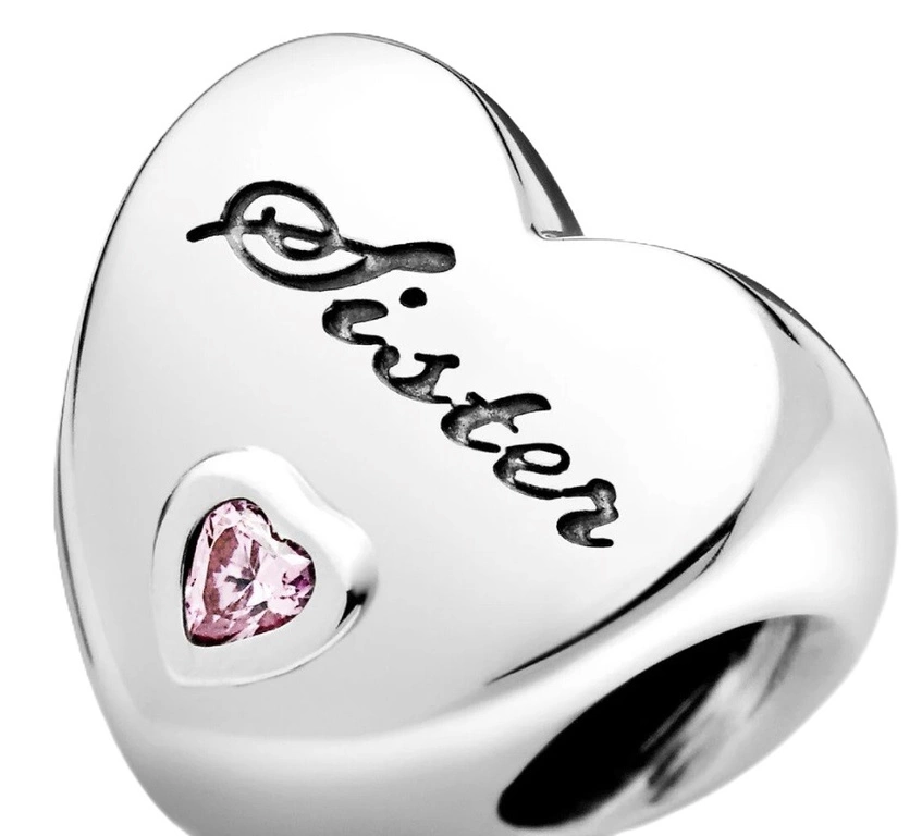 Charms Pandora Serce dla siostry 791946PCZ