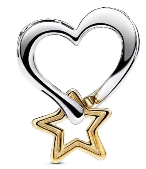 Charms Pandora 763513C00 Szczęśliwa gwiazda i serce